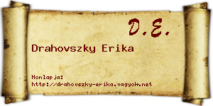 Drahovszky Erika névjegykártya