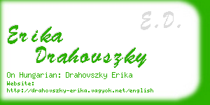 erika drahovszky business card